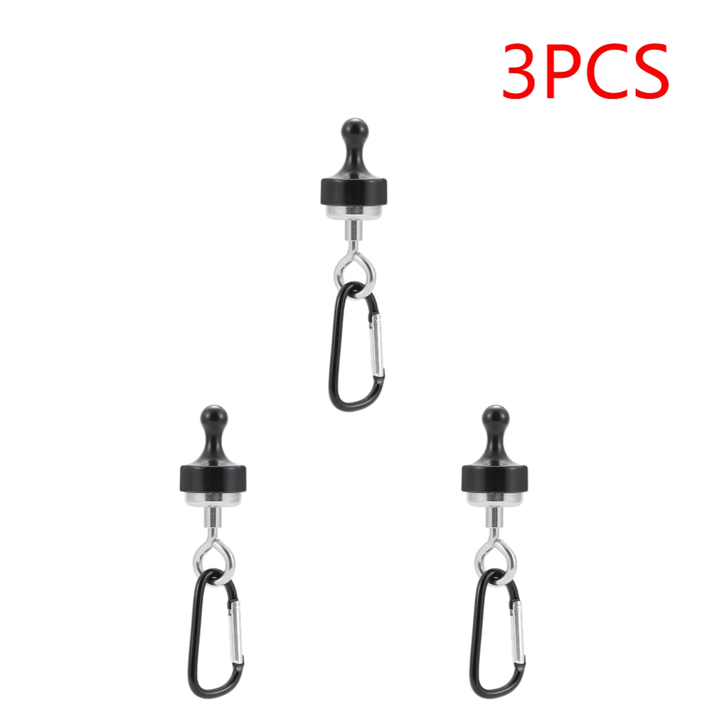 Camping Cooking Hanger - ตะขอแม่เหล็กแขวนไฟสำหรับเต็นท์แคมป์ปิ้งกลางแจ้ง พร้อมหัวล็อคแบบ D สำหรับปีนเขา ตะขอแม่เหล็กอเนกประสงค์ที่แข็งแรง