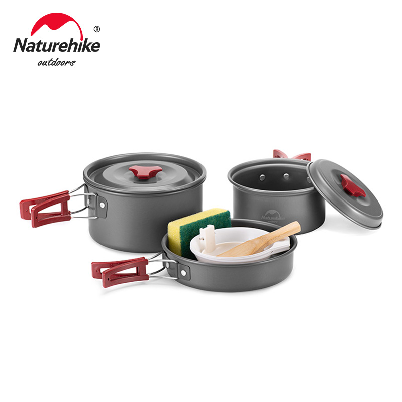 Quechua Camping Cooking Set - Naturehike Camping หม้อ Ultralight Camping เครื่องครัว