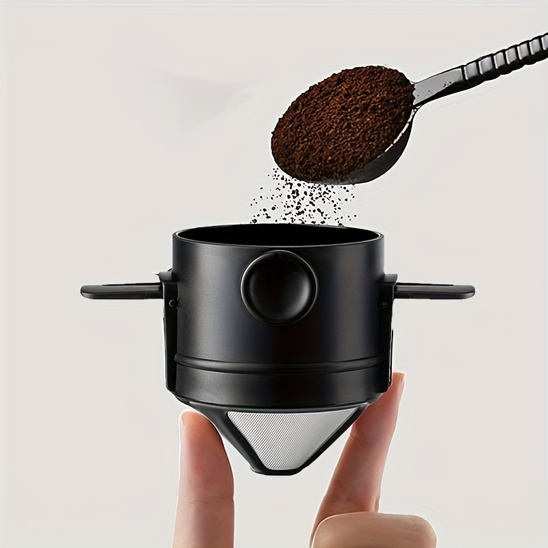 Pocket Coffee Maker - ที่กรองกาแฟแบบพกพาตัวกรองเครื่องชงกาแฟแบบใช้ซ้ำได้ตัวกรองขนาดเล็กพับได้ไร้กระดาษสำหรับการเดินทางตั้งแคมป์