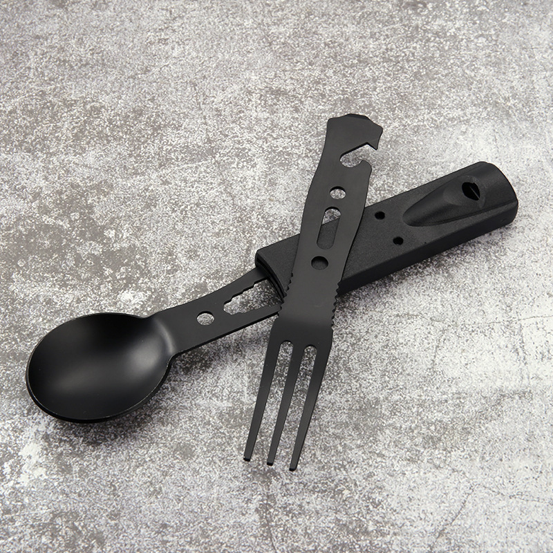 ชุดช้อนส้อมสแตนเลสสำหรับตั้งแค - Camping Cooking Knife Set บทวิจารณ์และราคา
