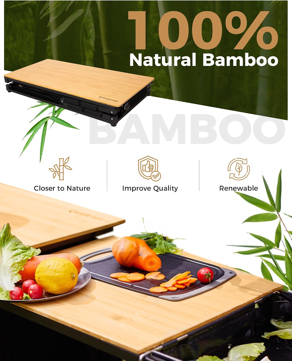 โต๊ะครัวพับได้สำหรับตั้งแคมป์  - Camping Cooking Table With Windshield บทวิจารณ์และราคา
