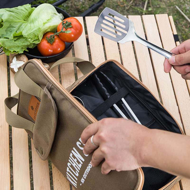 ชุดเครื่องครัวแคมป์ปิ้ง 8 ชิ้น - Camping Cooking Backpack บทวิจารณ์และราคา