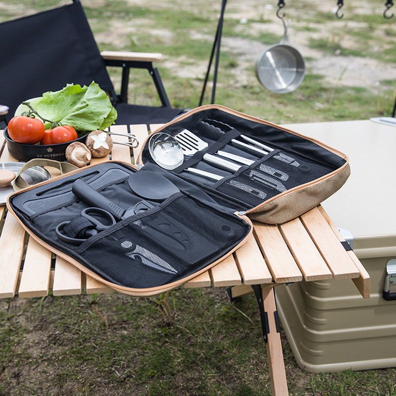 ชุดเครื่องครัวแคมป์ปิ้ง 8 ชิ้น - Camping Cooking Backpack บทวิจารณ์และราคา