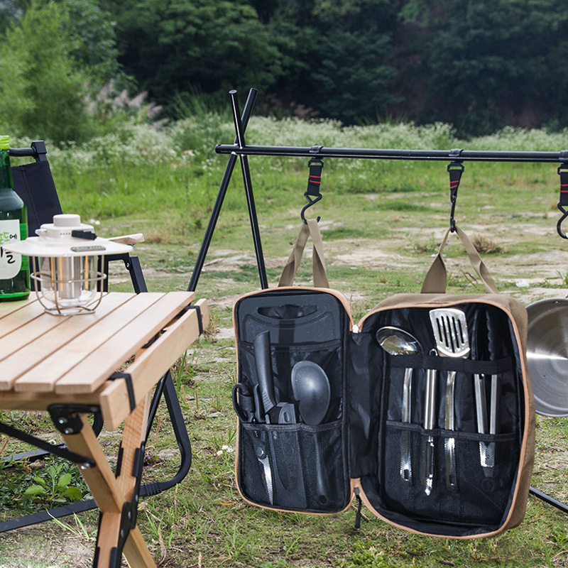 ชุดเครื่องครัวแคมป์ปิ้ง 8 ชิ้น - Camping Cooking Backpack บทวิจารณ์และราคา