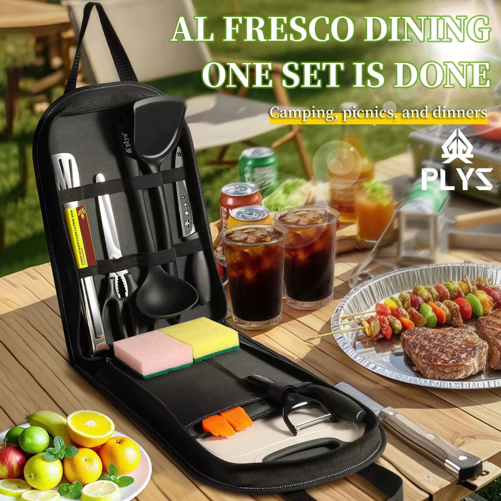 อุปกรณ์กลางแจ้งแบบพกพาชุด 10 ช - Quechua Camping Cooking Set บทวิจารณ์และราคา