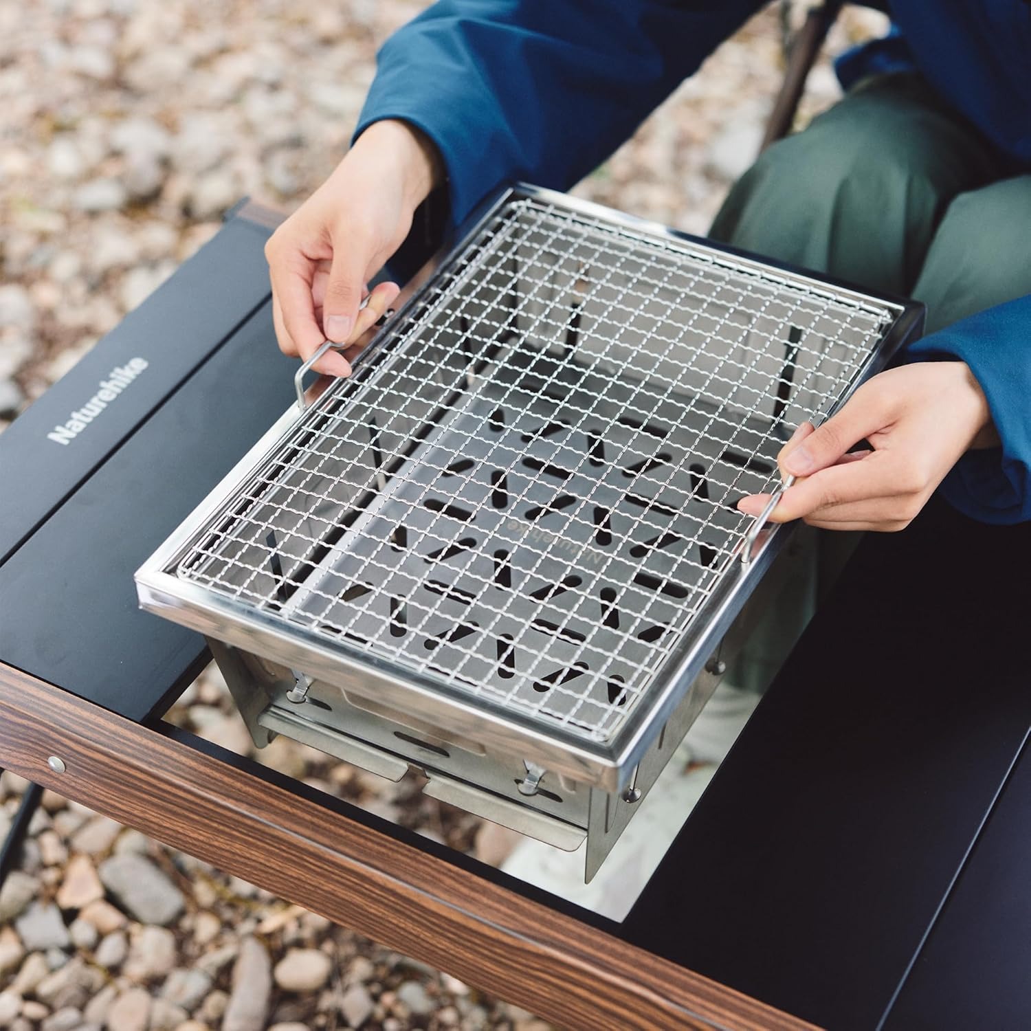 เตาถ่านพกพา Naturehike สำหรับโ - Camping Cooking Table With Windshield บทวิจารณ์และราคา