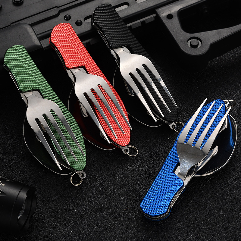ชุดอุปกรณ์ตั้งแคมป์แบบพับได้ 4 - Camping Cooking Knife Set บทวิจารณ์และราคา