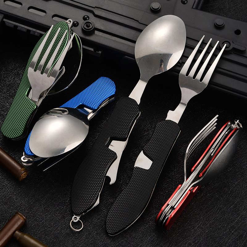ชุดอุปกรณ์ตั้งแคมป์แบบพับได้ 4 - Camping Cooking Knife Set บทวิจารณ์และราคา