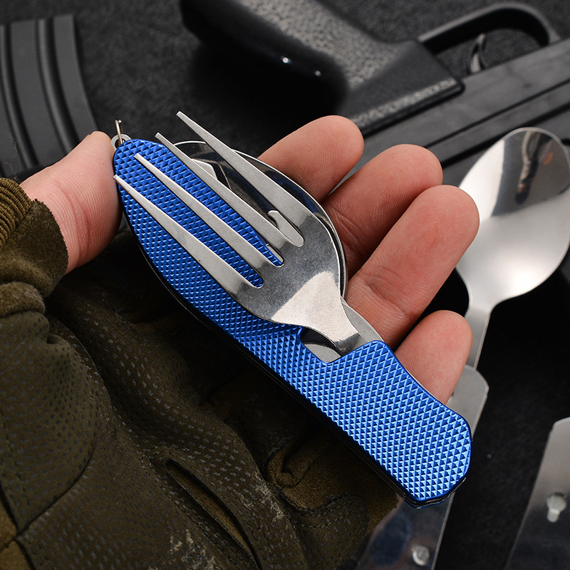 ชุดอุปกรณ์ตั้งแคมป์แบบพับได้ 4 - Camping Cooking Knife Set บทวิจารณ์และราคา