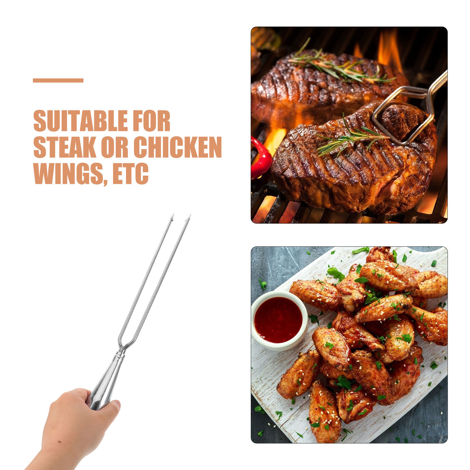 ส้อมบาร์บีคิวสแตนเลสปลายแหลม ด - Camping Cooking Tips บทวิจารณ์และราคา