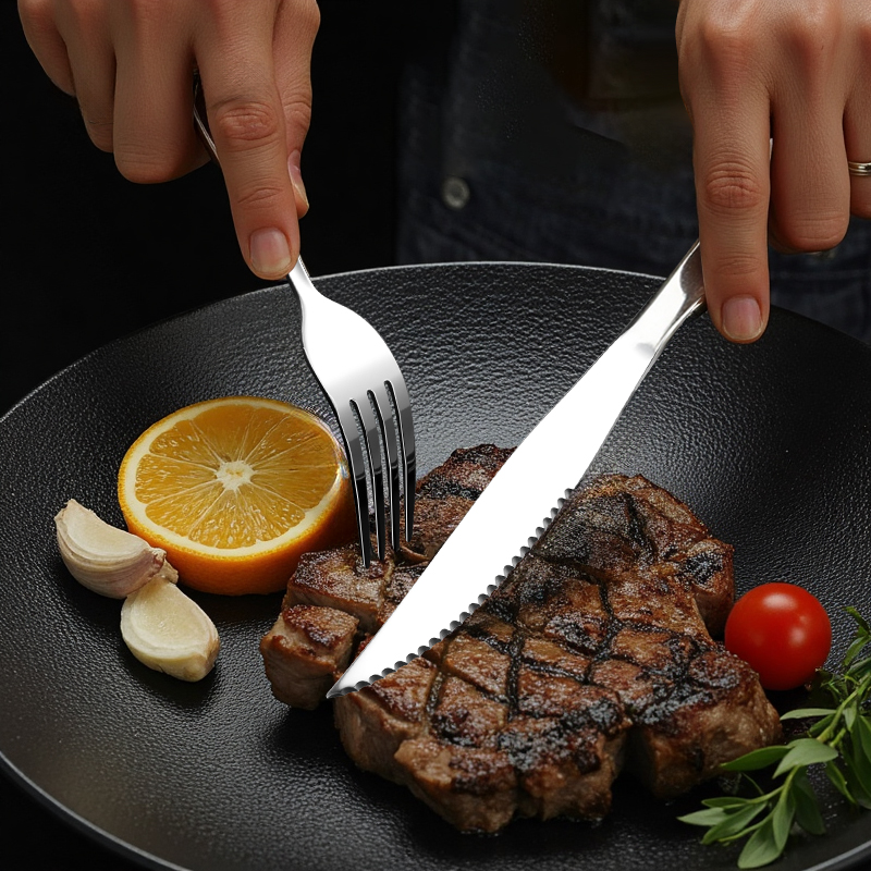 ชุดเครื่องใช้บนโต๊ะอาหารสแตนเล - Camping Cooking Knife Set บทวิจารณ์และราคา