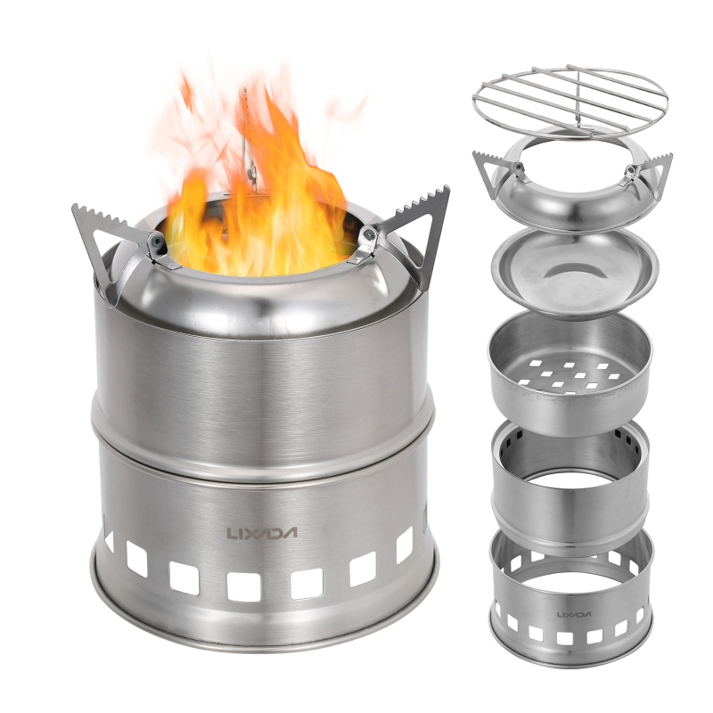 Lixada เตาไม้สแตนเลสสำหรับตั้ง - Camping Cooking System บทวิจารณ์และราคา