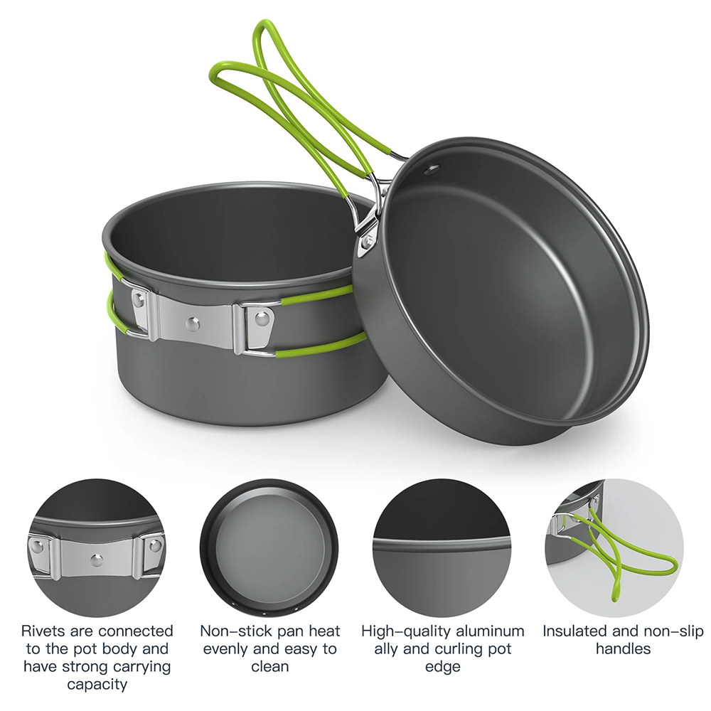 ชุดหม้อทำอาหารกลางแจ้งสำหรับตั - Quechua Camping Cooking Set บทวิจารณ์และราคา