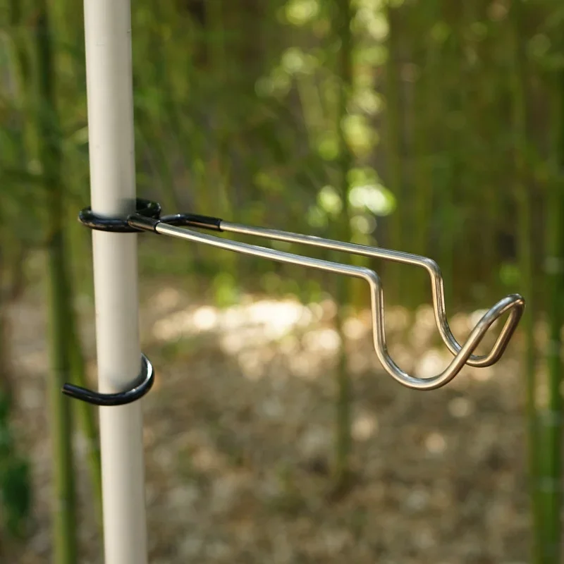 ตะขอแขวนโคมไฟแบบพกพาทำจากสแตนเ - Camping Cooking Hanger บทวิจารณ์และราคา