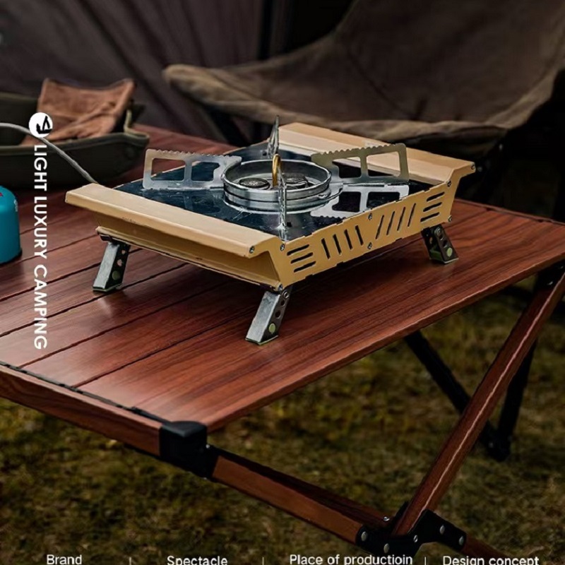 เตาแก๊สพกพา 3 หัวเตา 7000 วัตต - Camping Cooking Table With Windshield บทวิจารณ์และราคา
