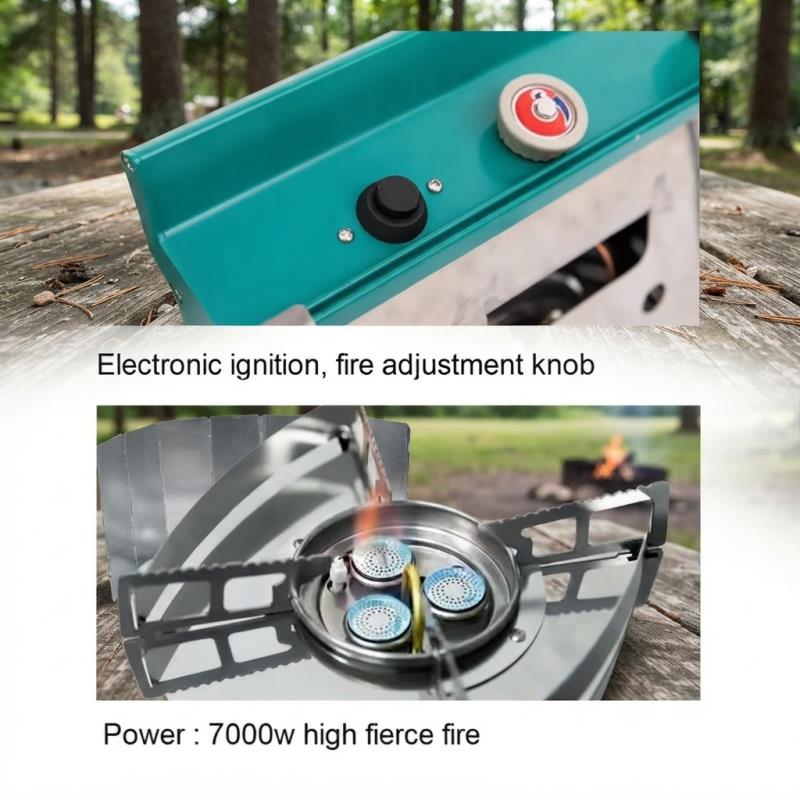 เตาแก๊สพกพา 3 หัวเตา 7000 วัตต - Camping Cooking Table With Windshield บทวิจารณ์และราคา