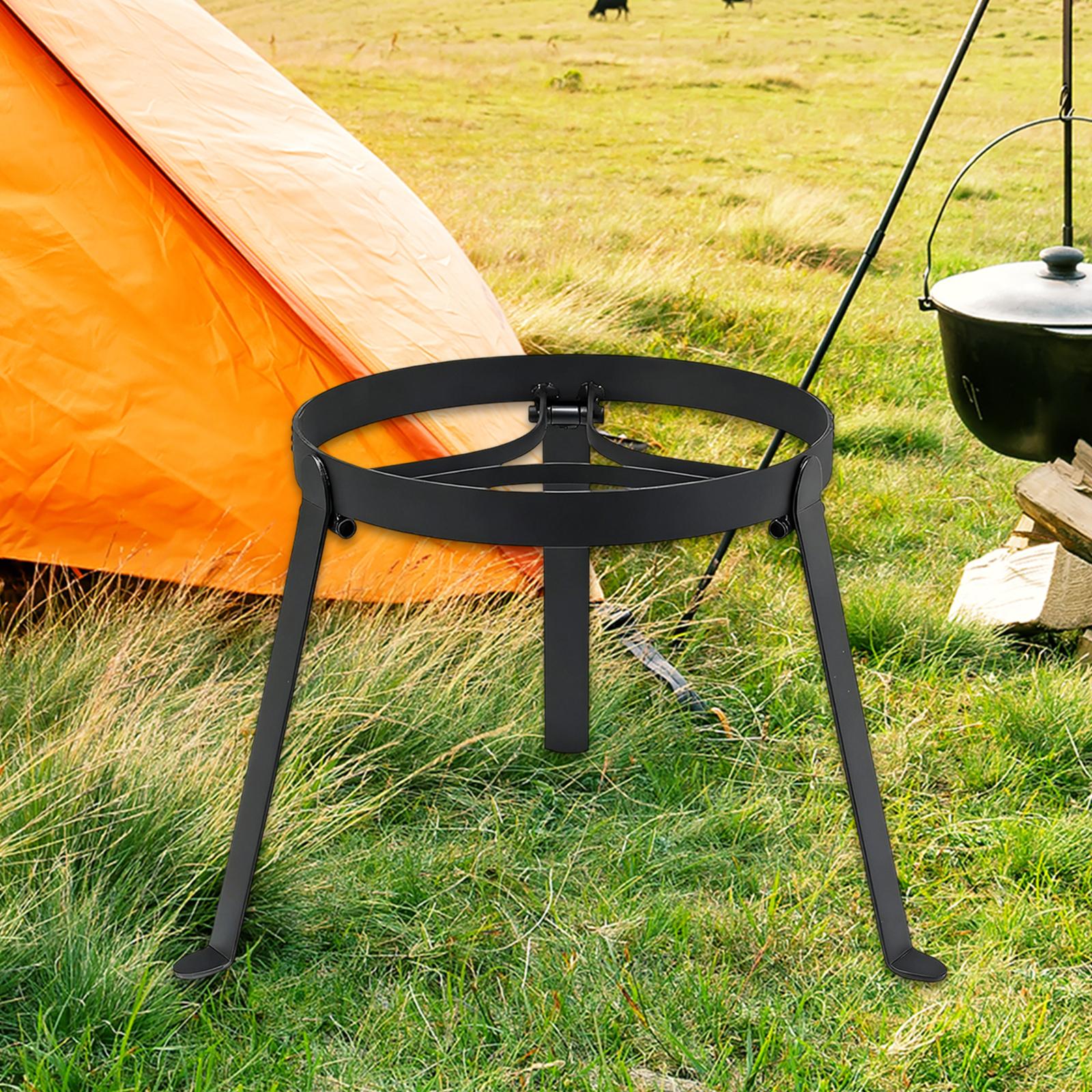 ขาตั้งเตาไฟพับได้แบบสามขา ทำจา - Camping Cooking Rack บทวิจารณ์และราคา