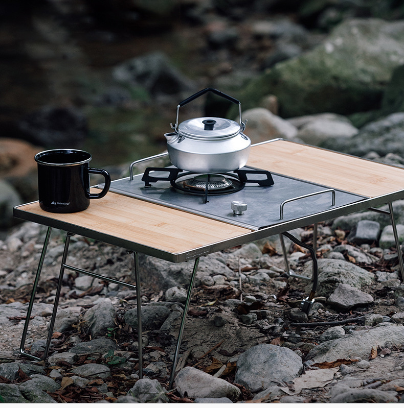 เตาแก๊สพกพาแบบพับได้สำหรับตั้ง - Camping Cooking Table With Windshield บทวิจารณ์และราคา