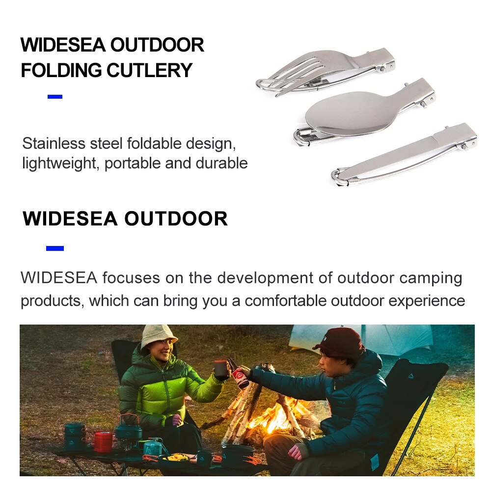 ชุดช้อนส้อมสแตนเลสพกพาสำหรับตั - Camping Cooking Knife Set บทวิจารณ์และราคา