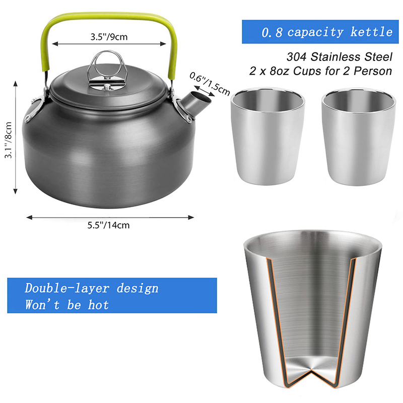 1 ชุดหม้อกลางแจ้ง กระทะ ชุดเคร - Camping Cooking Knife Set บทวิจารณ์และราคา