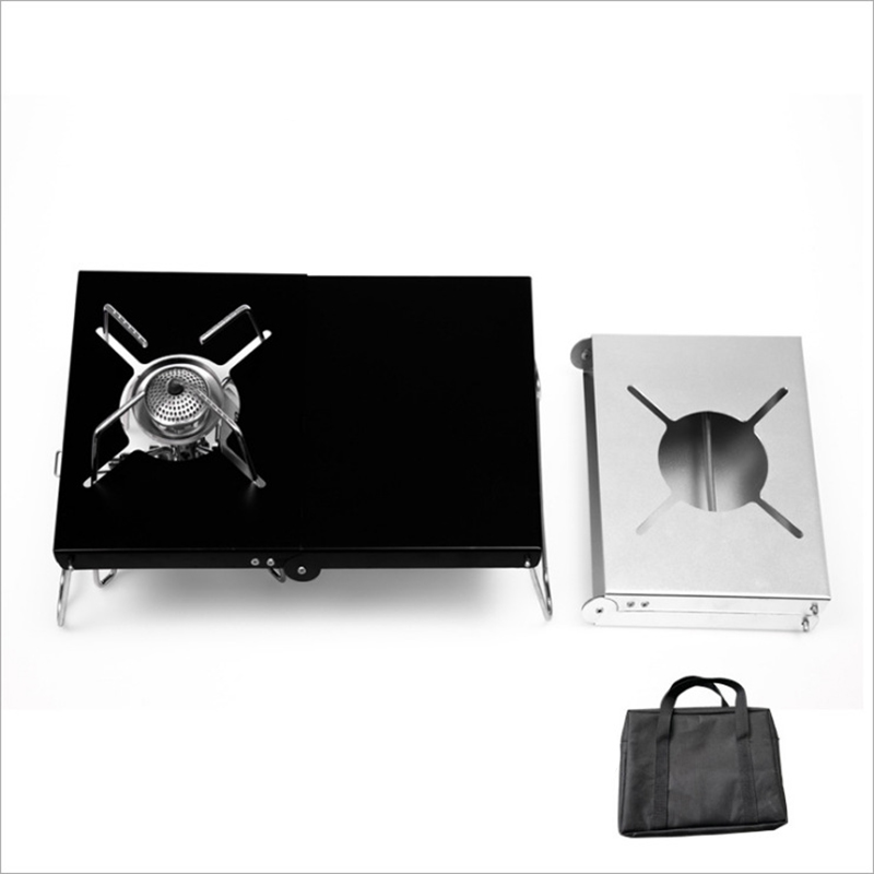 โต๊ะตั้งเตาแก๊สสำหรับตั้งแคมป์ - Camping Cooking Table With Windshield บทวิจารณ์และราคา