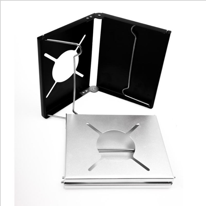 โต๊ะตั้งเตาแก๊สสำหรับตั้งแคมป์ - Camping Cooking Table With Windshield บทวิจารณ์และราคา